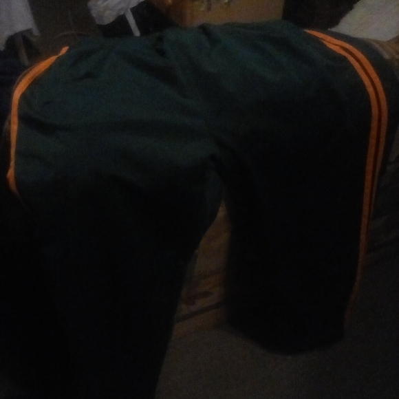 Men Track pants Orange & green authentic Steve &Barry University sportswear - Picture 6 of 7